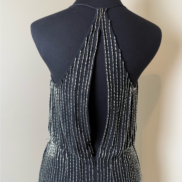 French Connection Enid Beaded Deep-V Neck Mini Dress 2 - Picture 8 of 14